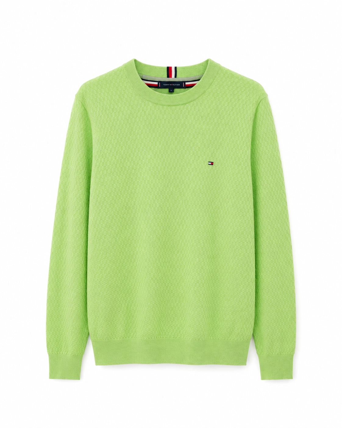 TM H.ILFIGER ROUND NECK KNIT SWEATER SMALL LOGO
