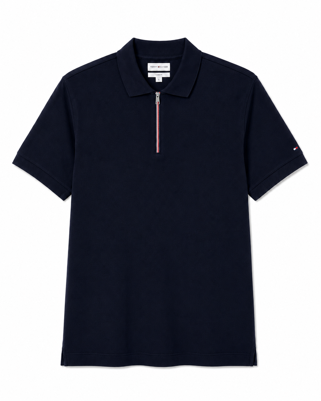 TM HALF ZIP REGULAR FIT FLUID COTTON POLO SHIRT