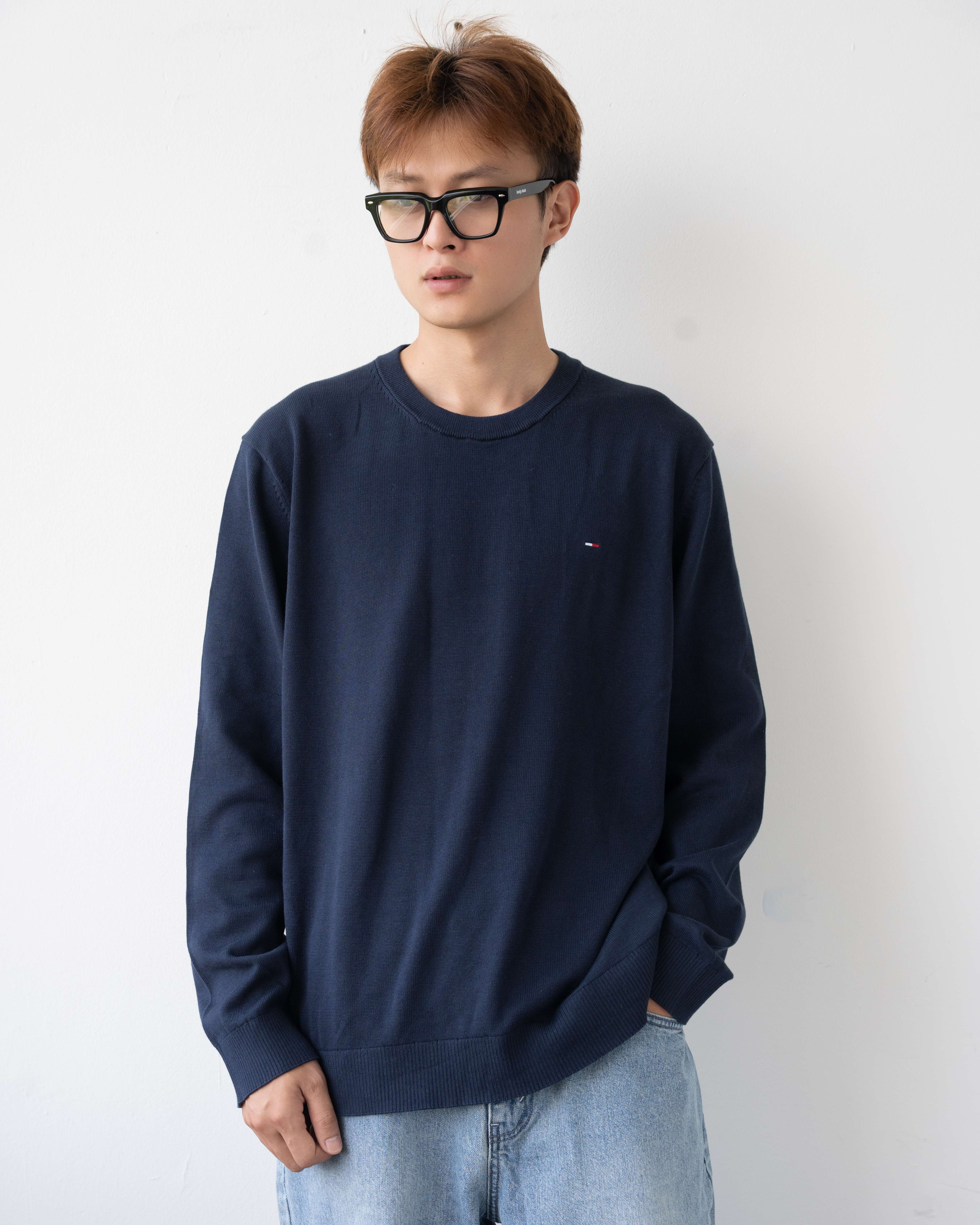 TM JEAN BASSIC ICON.IC LOGO SM KNIT SWEATSHIRT