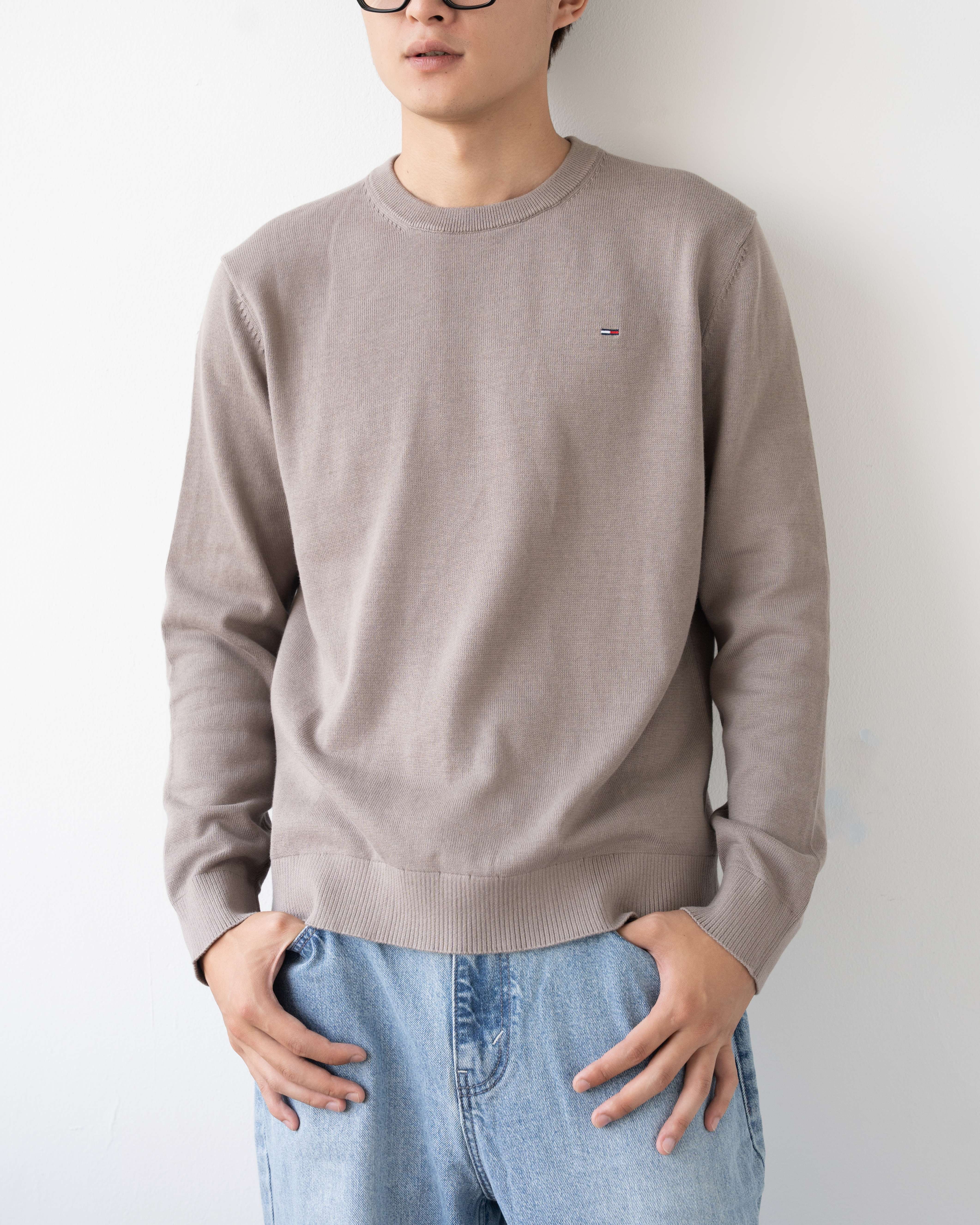 TM JEAN BASSIC ICONIC LOGO SM KNIT SWEATSHI.RT