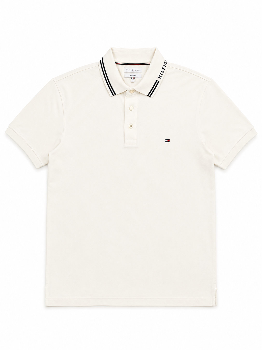 TM LOGO NECK EMBOIDERY FLUID COTTON POLO SHIRT