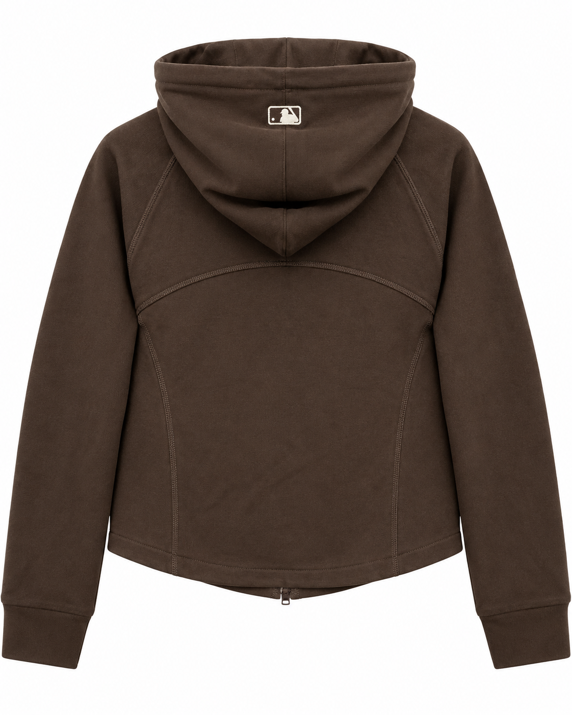 WOMEN'S BASIC SPORTY CUTOUT ZIPUP HOODIE