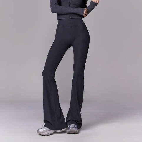 XEXY WASHING RIBBED FLARE BOOTCUT LEGGINGS PANTS