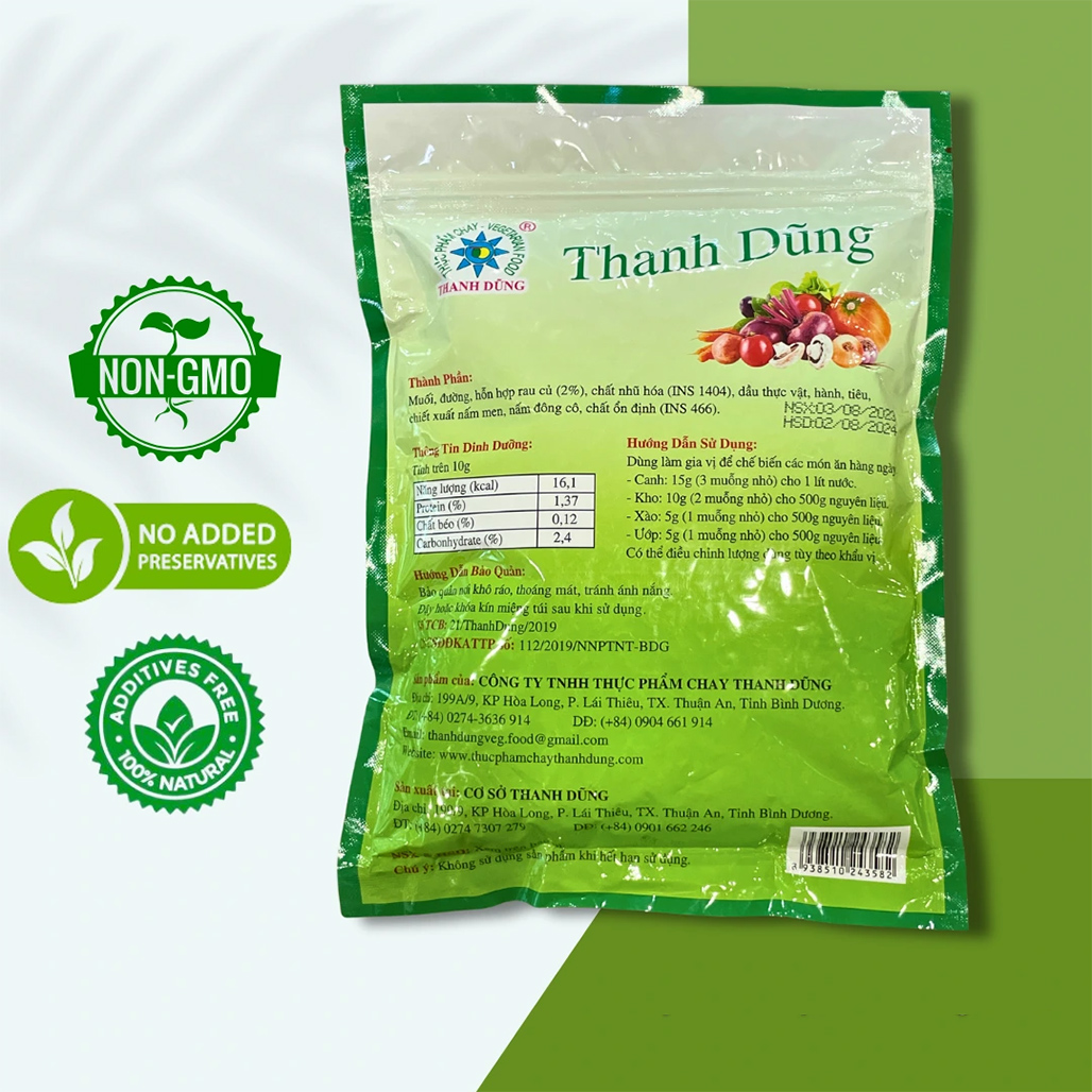 Hạt Nêm Chay Rau Củ Thanh Dũng gói 500gr