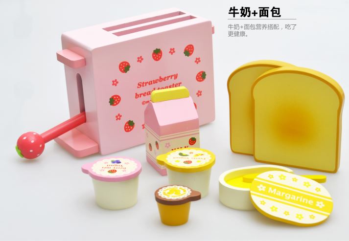 Set đồ chơi gỗ mô phỏng bữa ăn cho bé gái