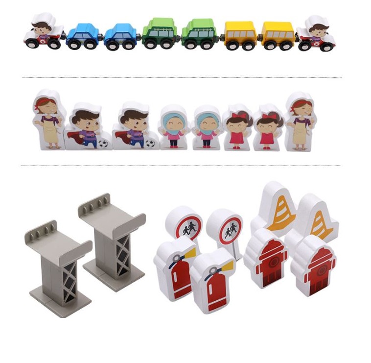Bộ đồ chơi gỗ mô hình lắp ráp cảnh quan thành phố