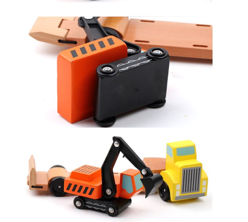 Đồ chơi Mô hình Xe Kéo và Máy Xúc - Đồ chơi gỗ