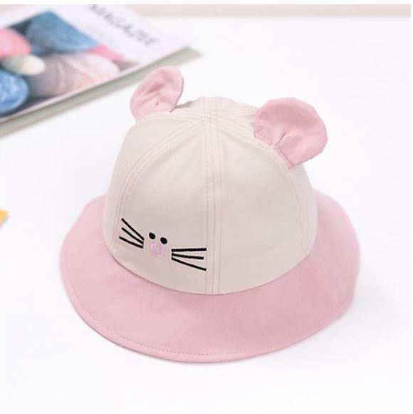 Nón Bucket, Mũ Vành xinh xắn cho bé Gái - MÈO HỒNG