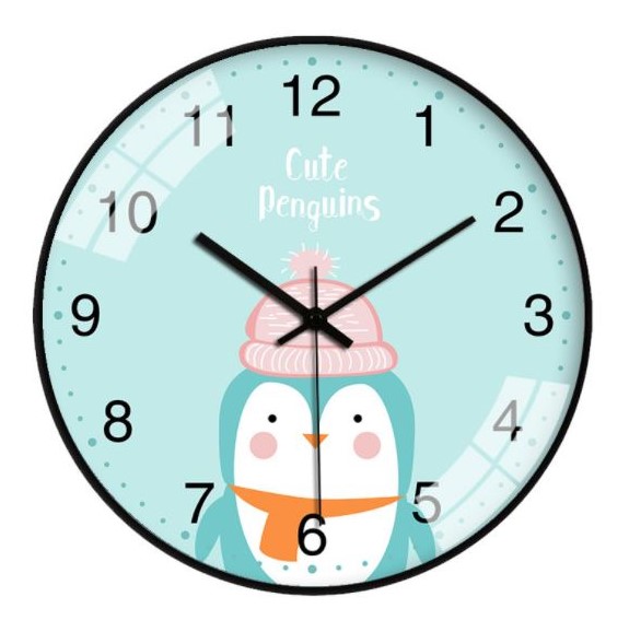 Đồng Hồ Treo Tường Đẹp - Cute Penguins