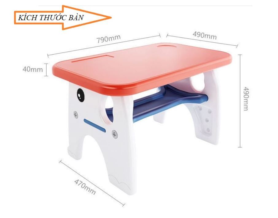 Bàn ghế trẻ em mẫu giáo cao cấp từ 1 - 6 tuổi - Bàn + 2 Ghế