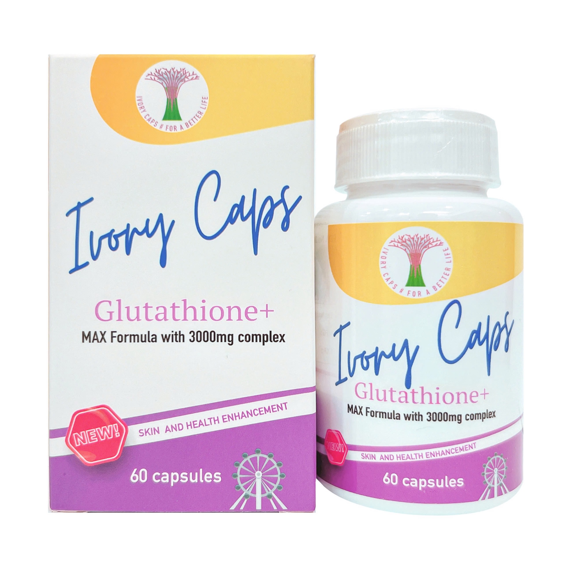 Ivory Caps Glutathione+ công thức MAX 3000mg - phiên bản mới tốt nhất