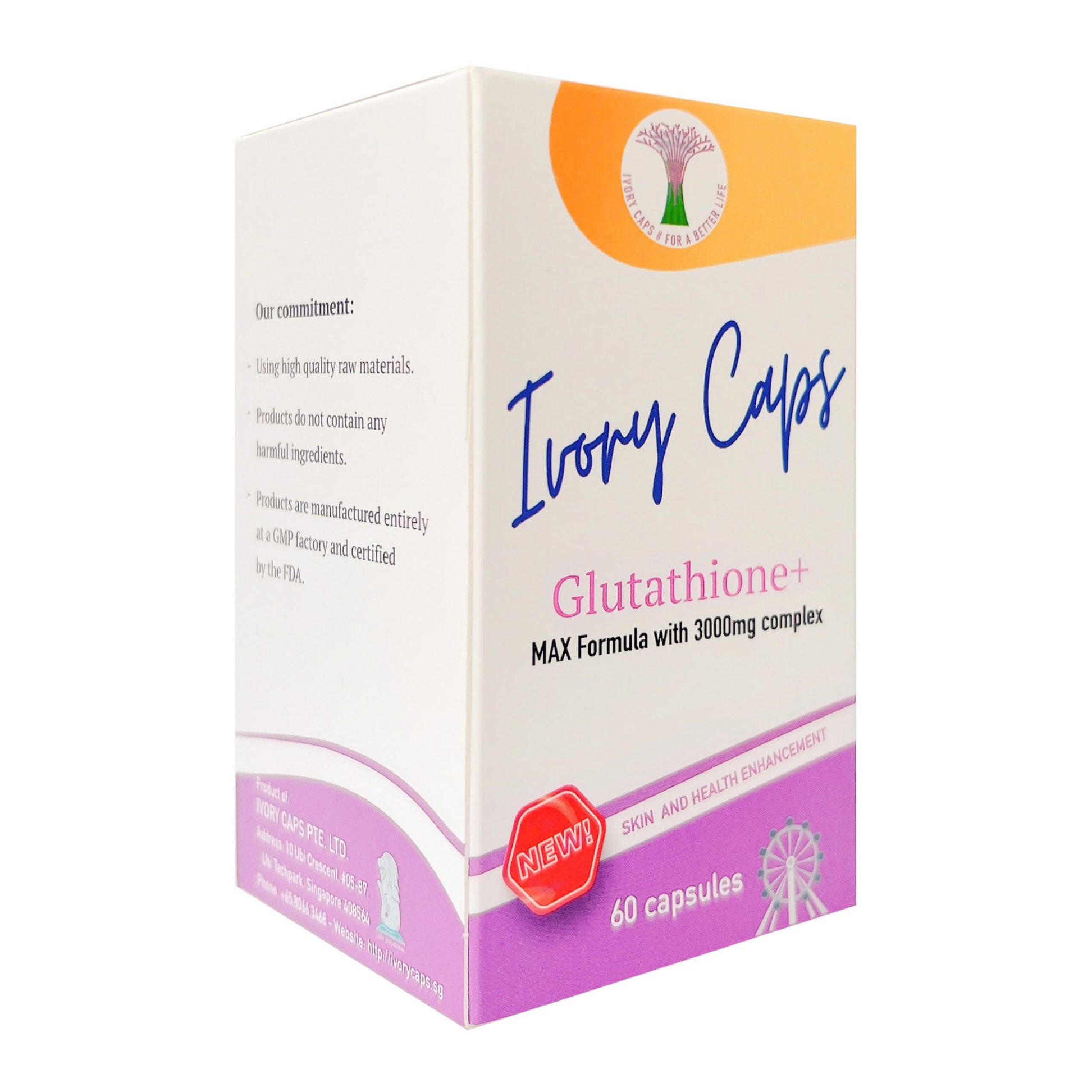 Ivory Caps Glutathione+ công thức MAX 3000mg - phiên bản mới tốt nhất