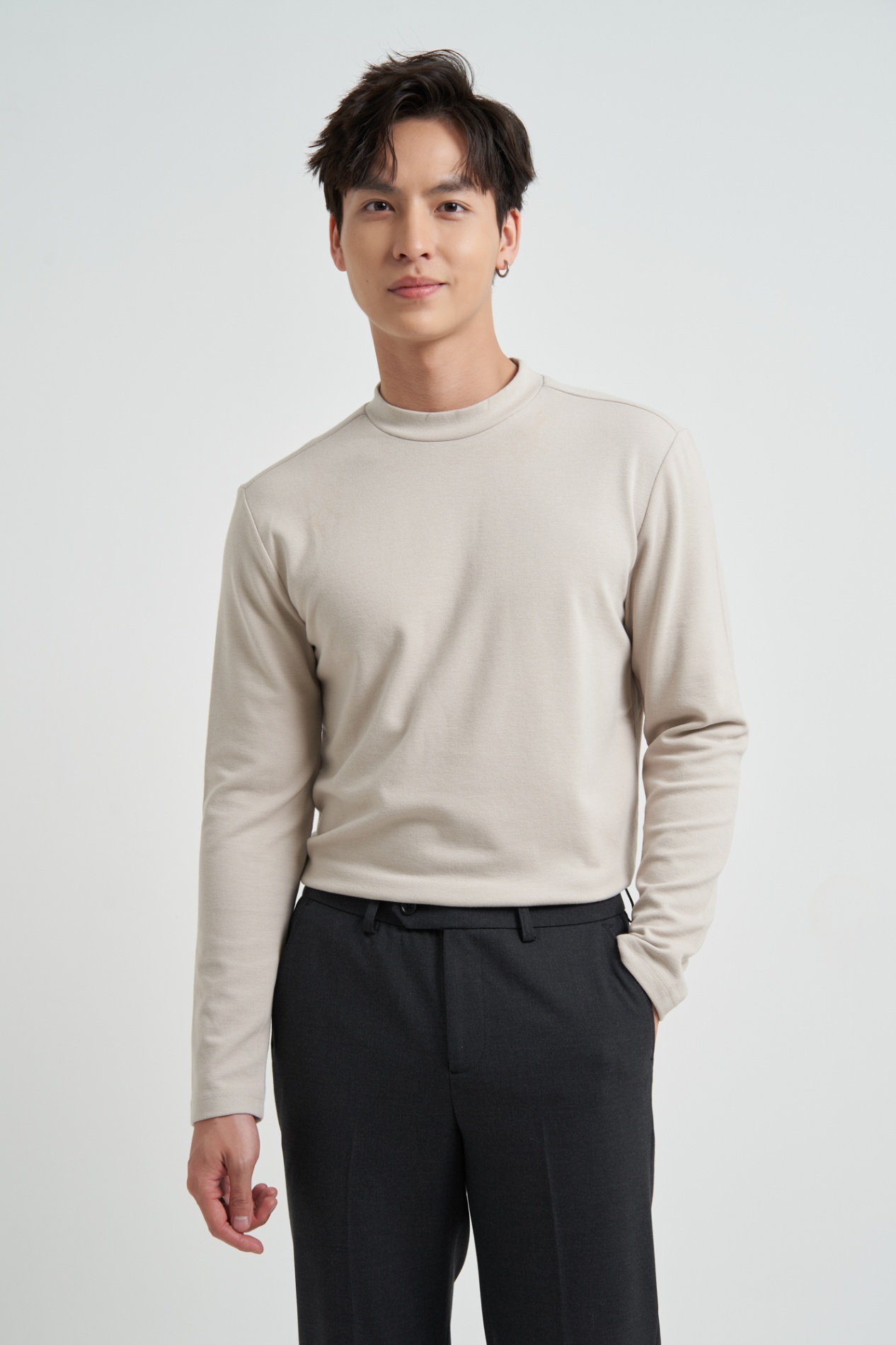 Áo Nỉ Giữ Nhiệt Slim 4054 - Be - XL