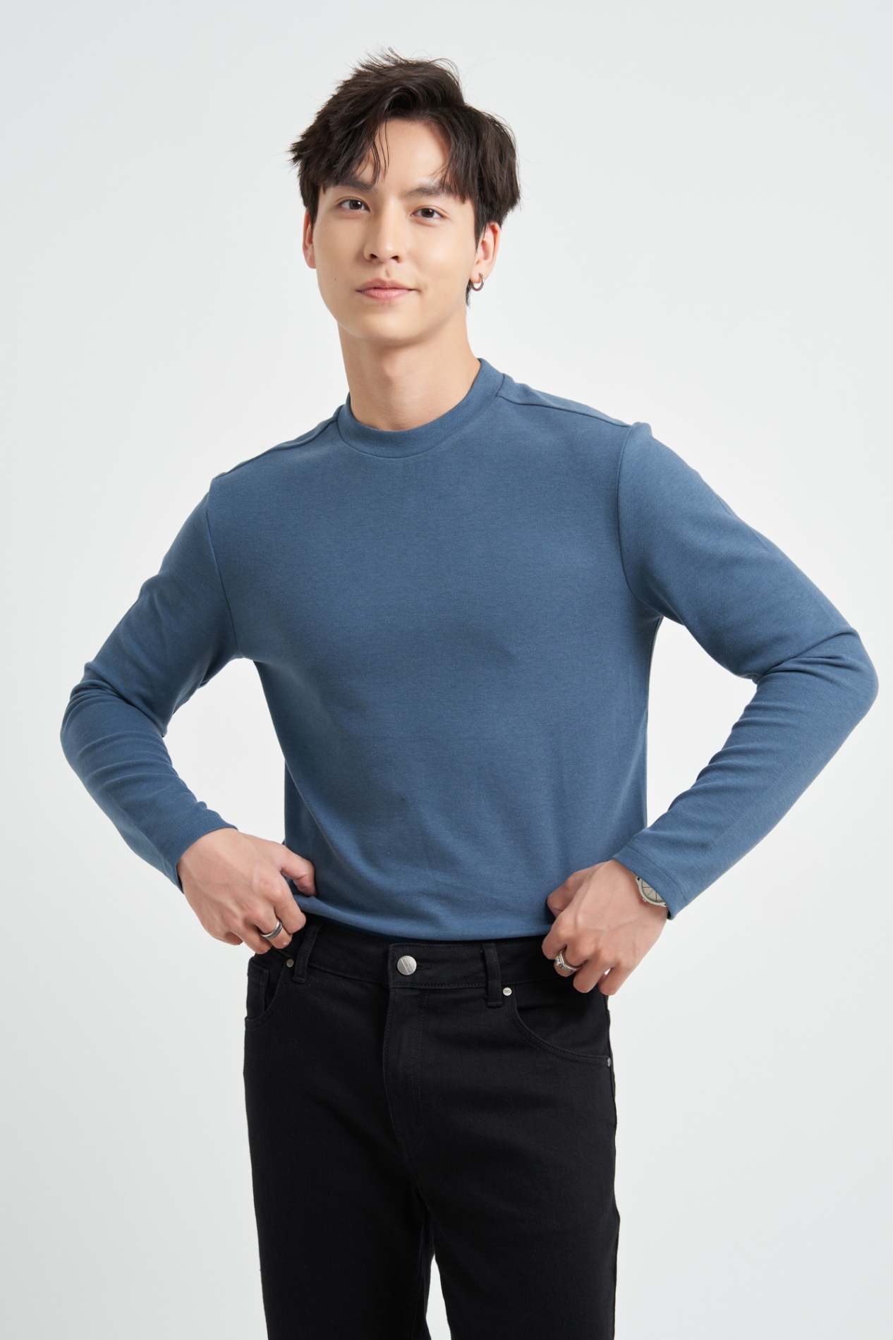 Áo Nỉ Giữ Nhiệt Slim 4054 - Xanh - S