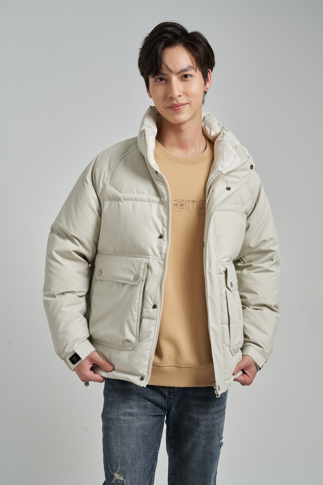 Áo Khoác Phao Regular 5046 - Be - XL
