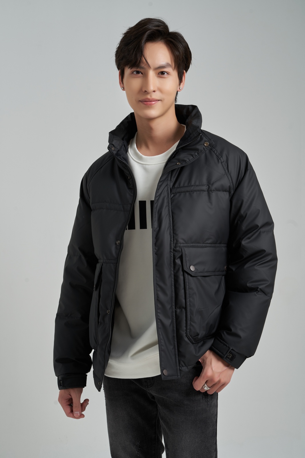 Áo Khoác Phao Regular 5046 - Đen - XL