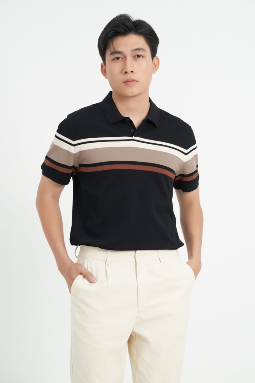 Áo Polo Fitted 2102 - Đen - 2XL
