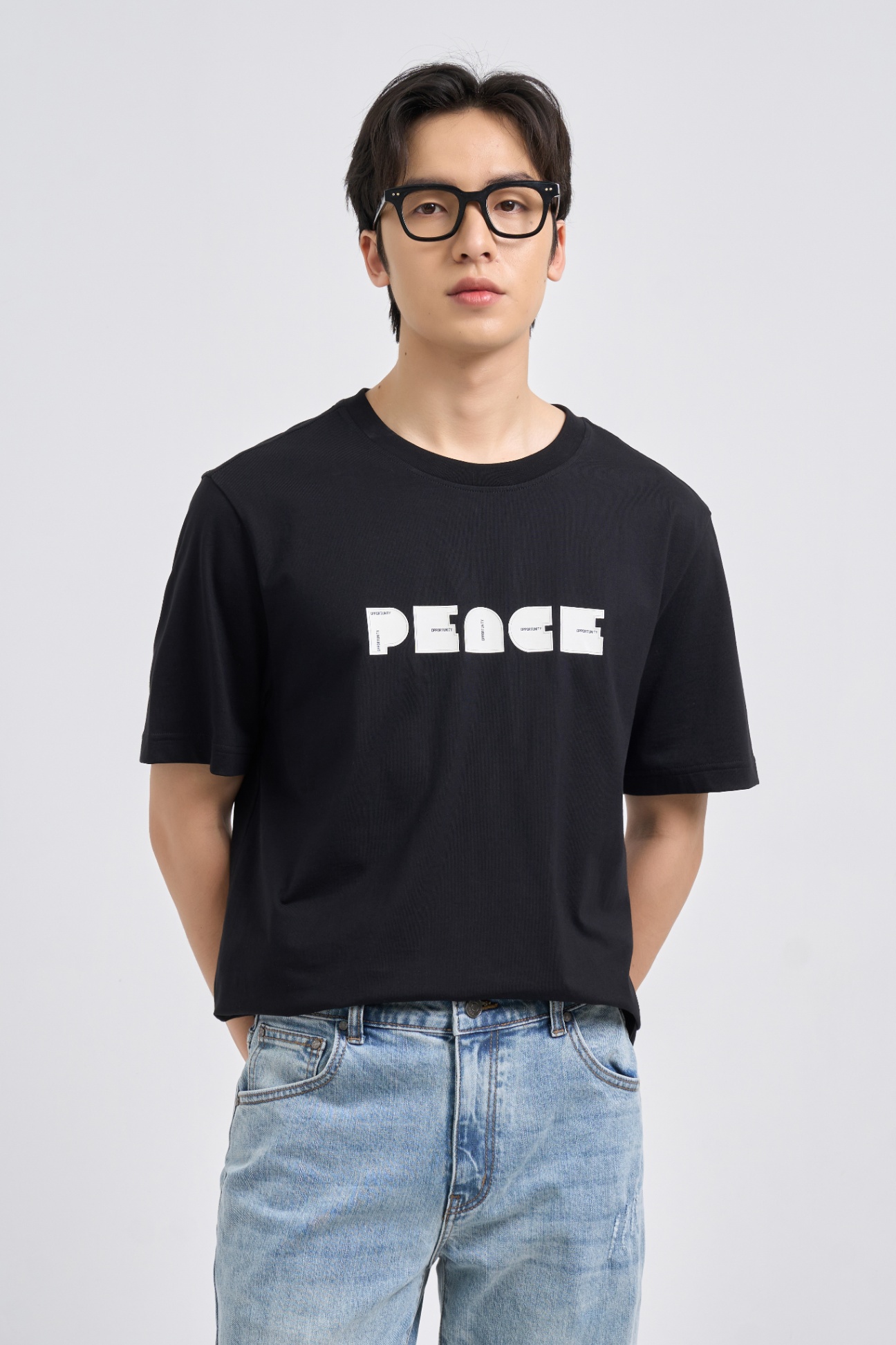 Áo Phông Regular Cotton 1264 - Đen - 2XL