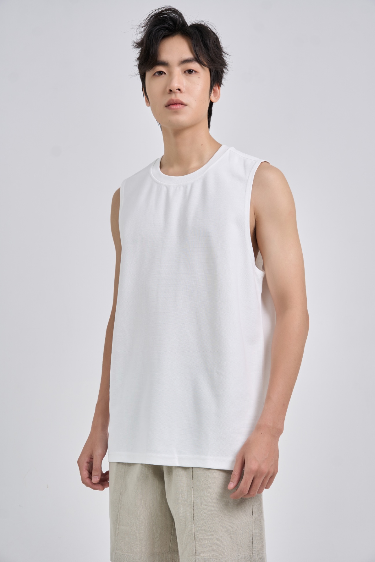 Áo Tanktop Classic 1808 - Trắng - 2XL