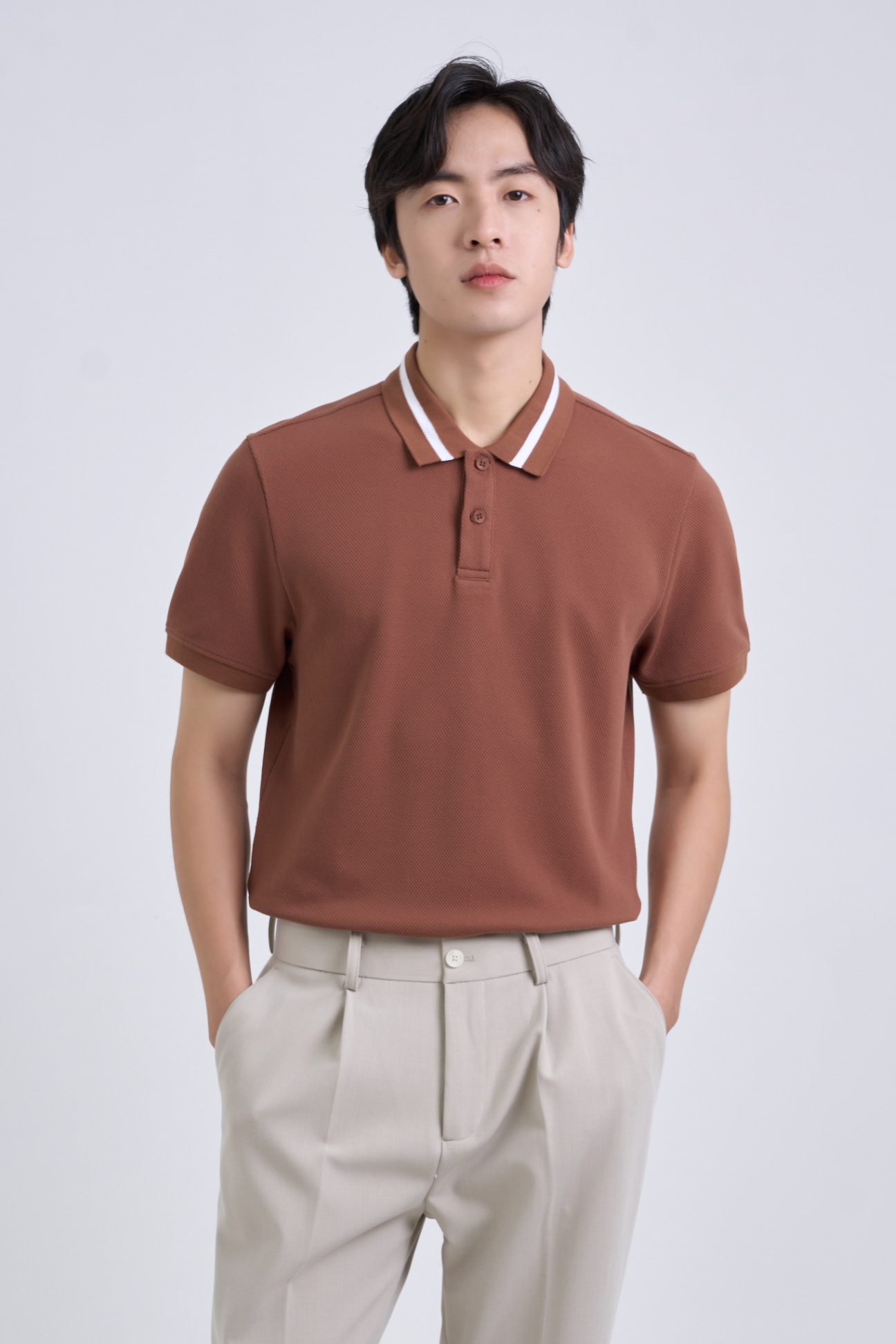 Áo Polo Regular 2087 - Nâu - 2XL