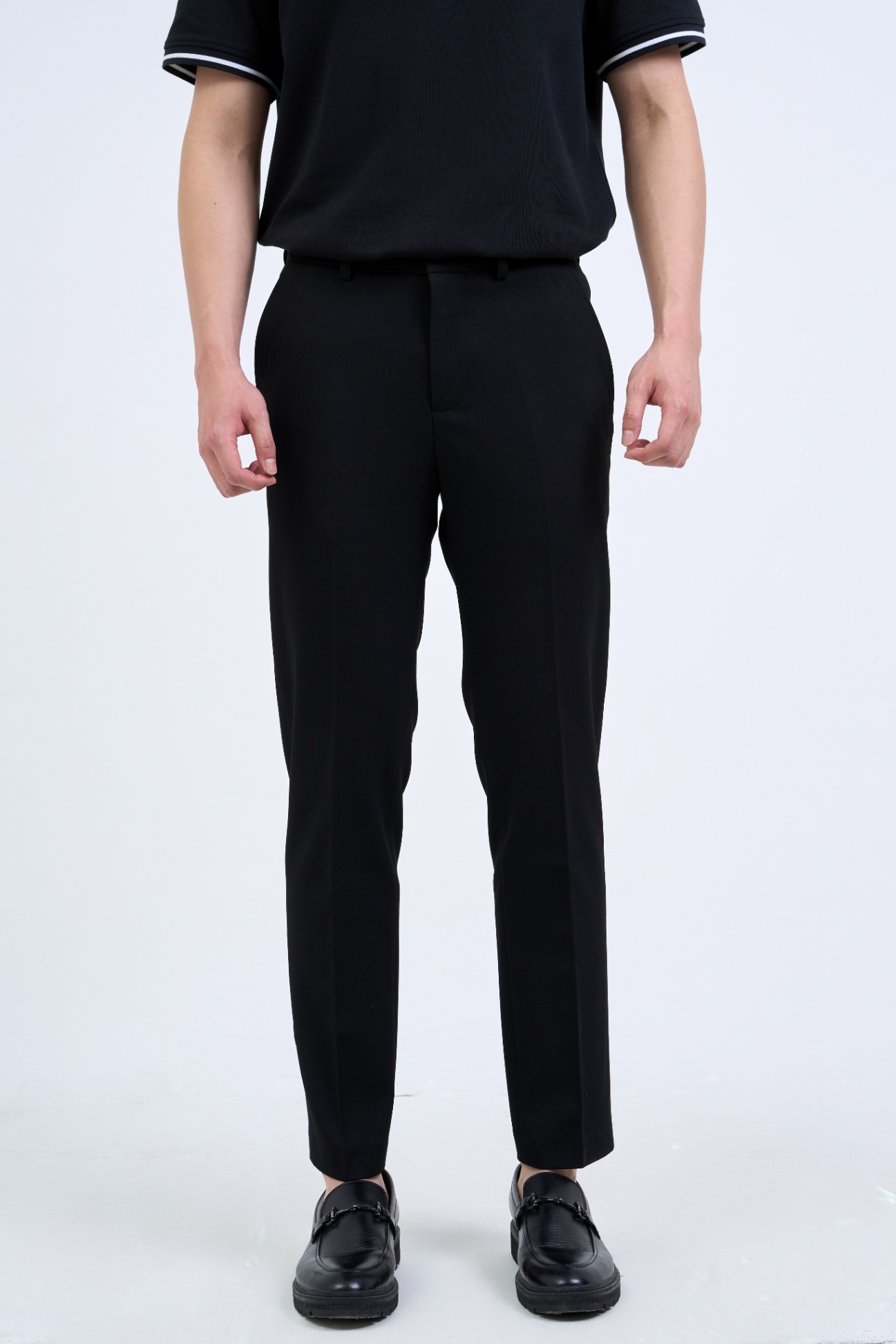 Quần Âu Slim Polyester 7068 - Đen - 34