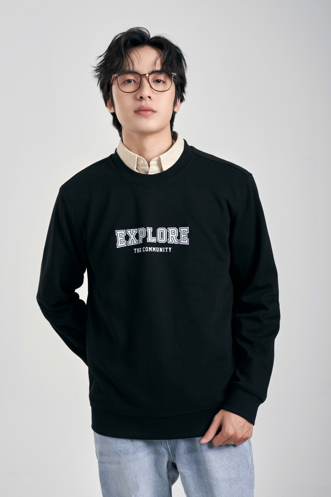 Áo Nỉ Regular 4113 - Đen - 2XL