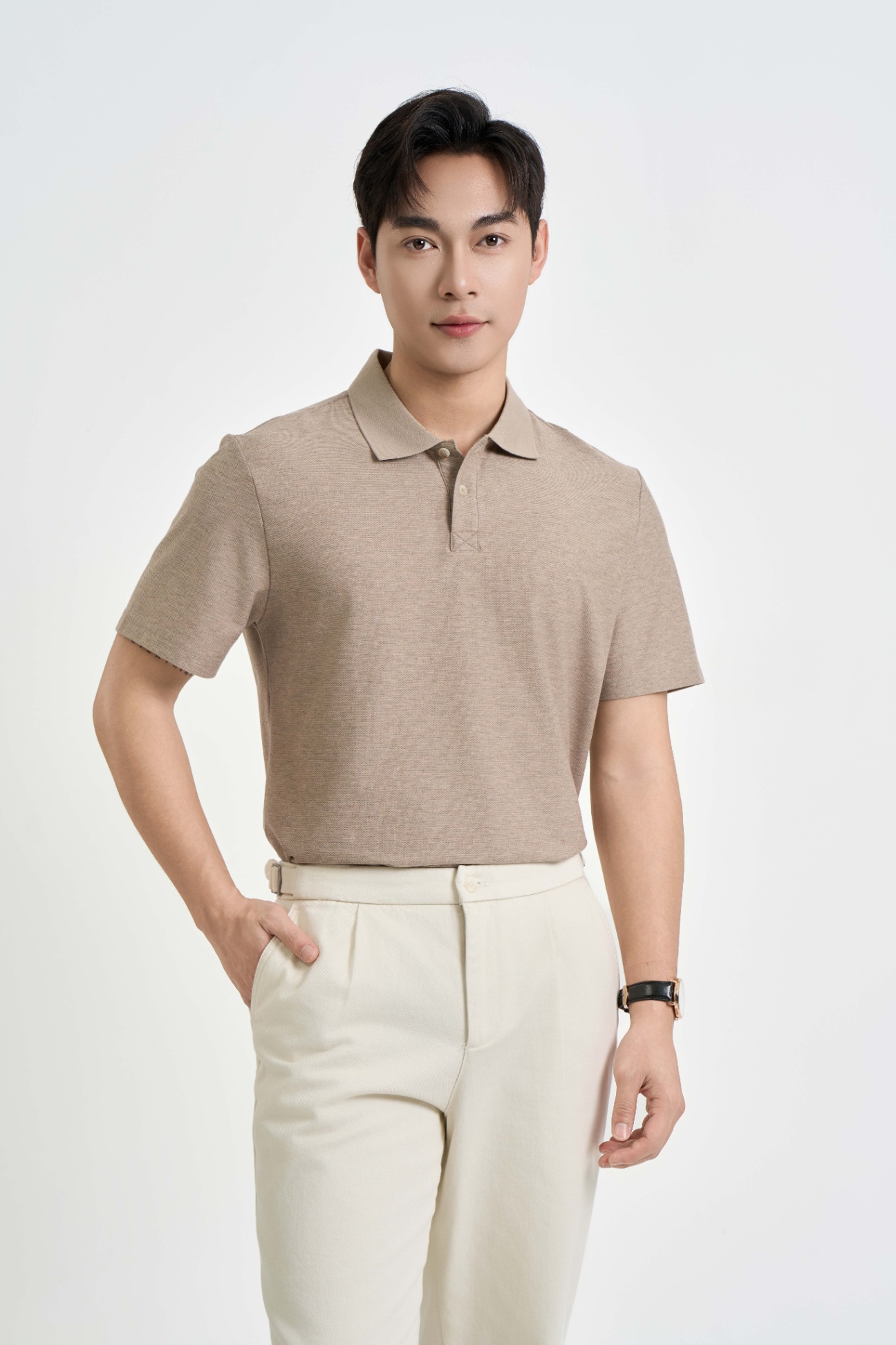Áo Polo Cổ Đức Regular 2177 - Nâu - 2XL