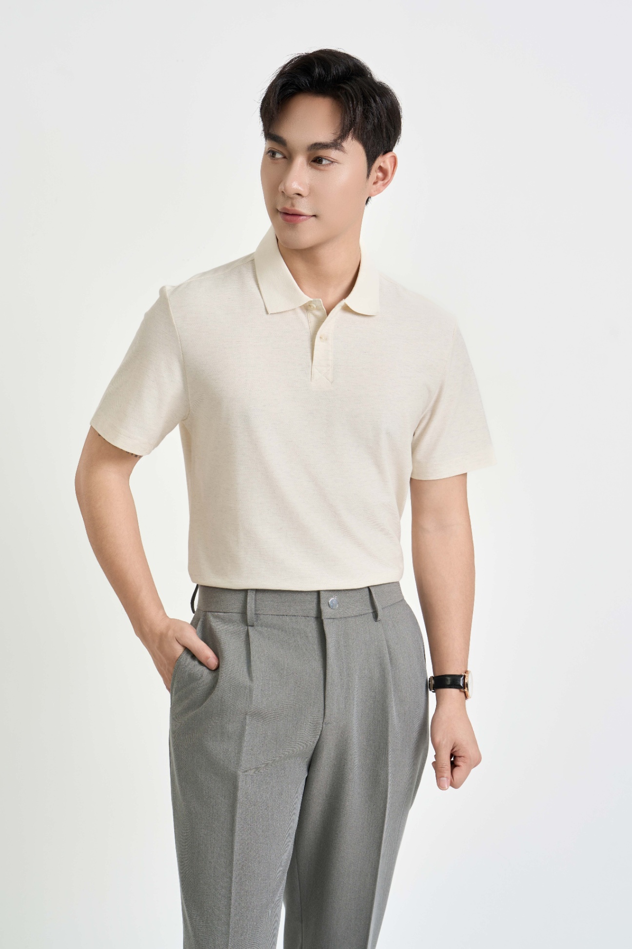 Áo Polo Cổ Đức Regular 2177 - Be - 2XL
