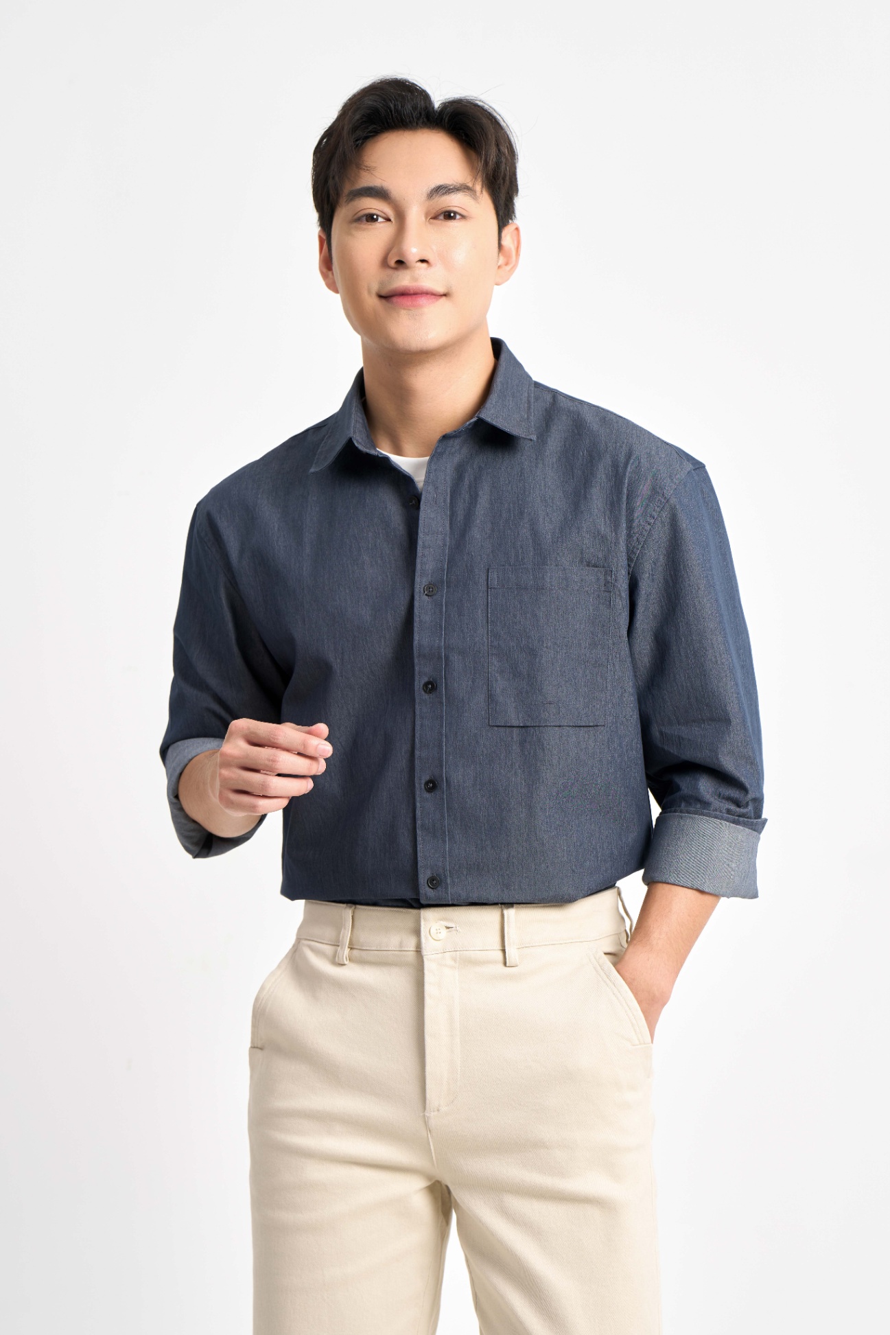 Áo Sơ Mi Cổ Đức Dài Tay Classic 3192