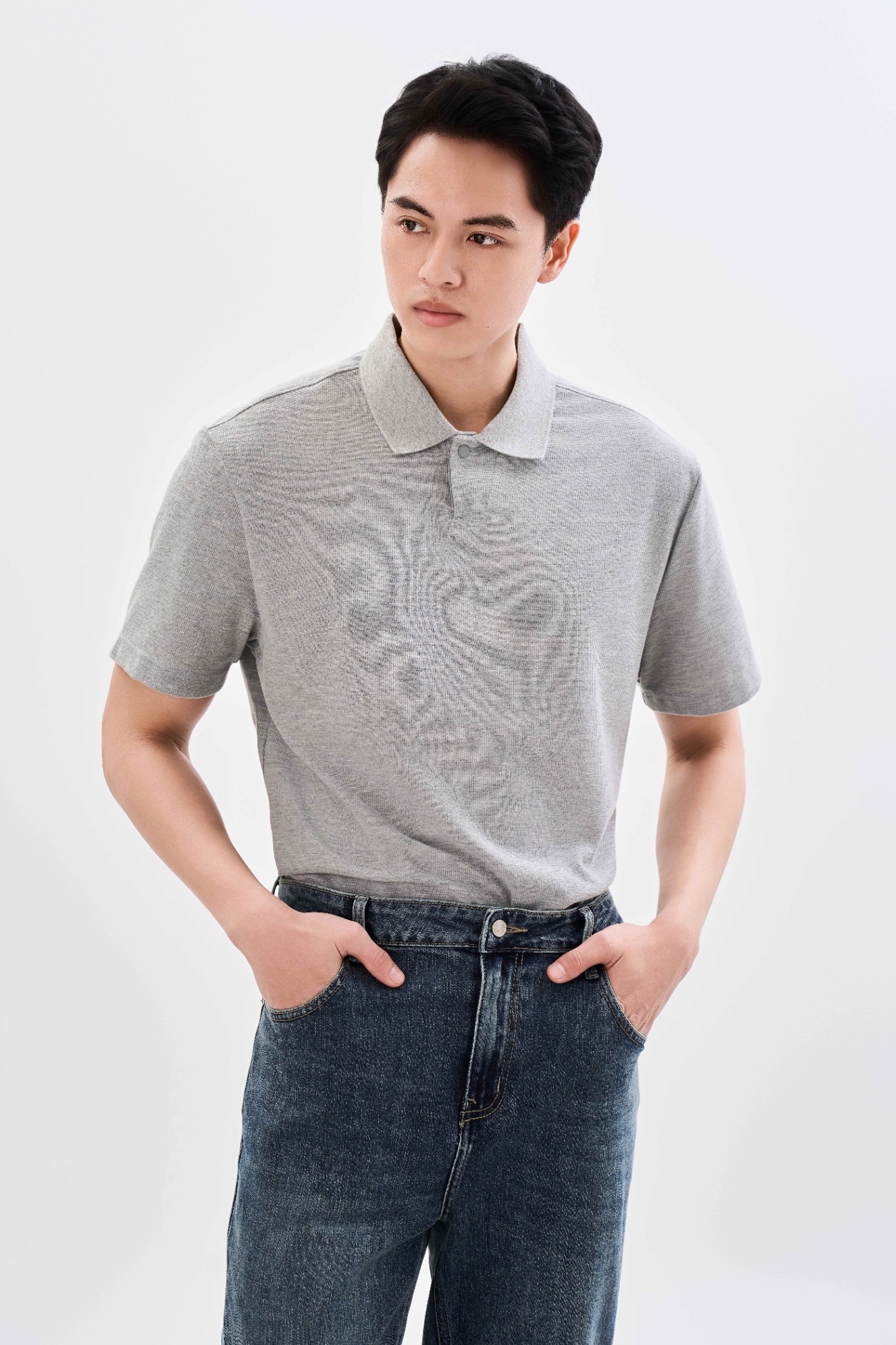 Áo Polo Cổ Đức Classic 2174 - Ghi - 2XL