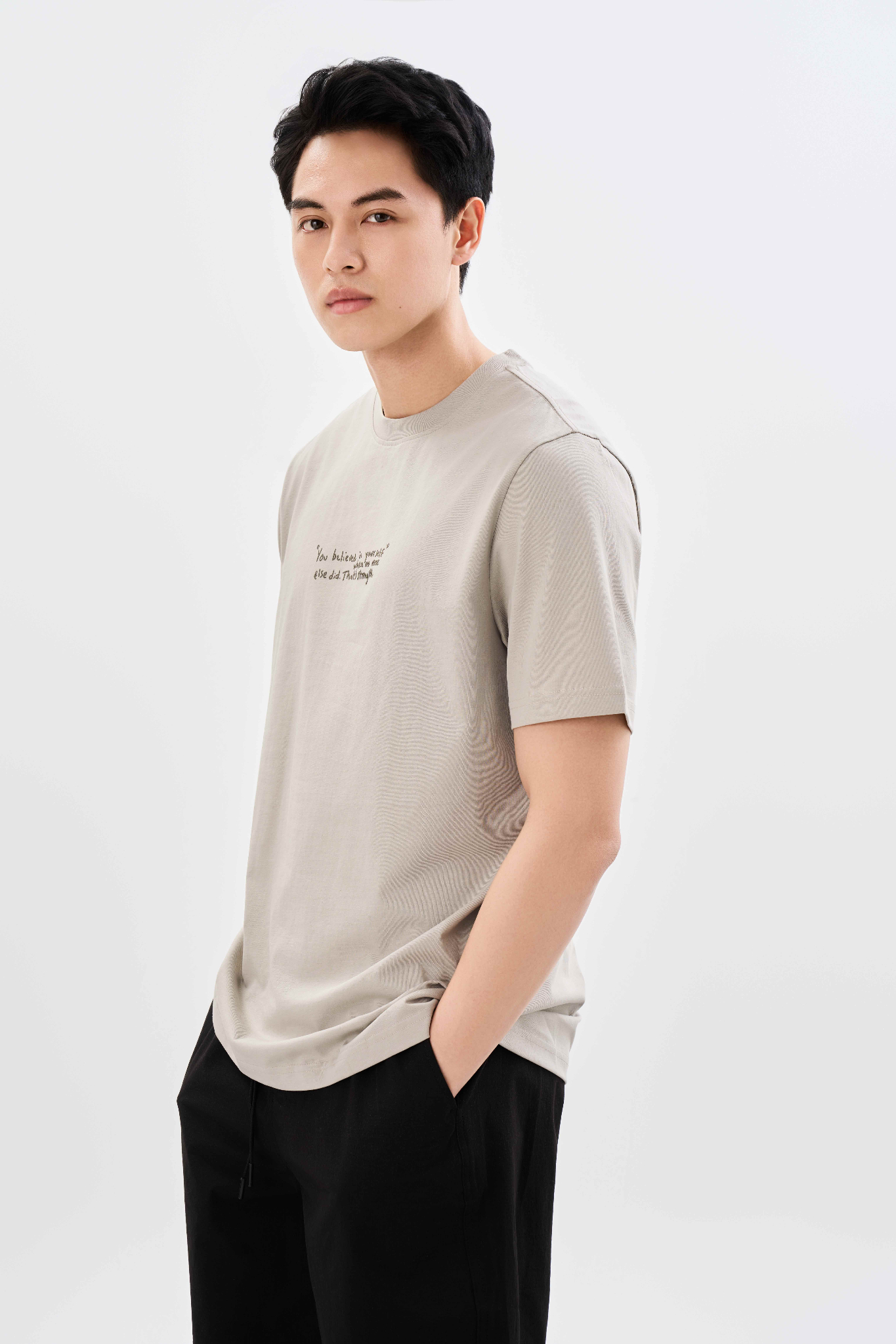 Áo Phông Regular 1355 - Rêu - 2XL