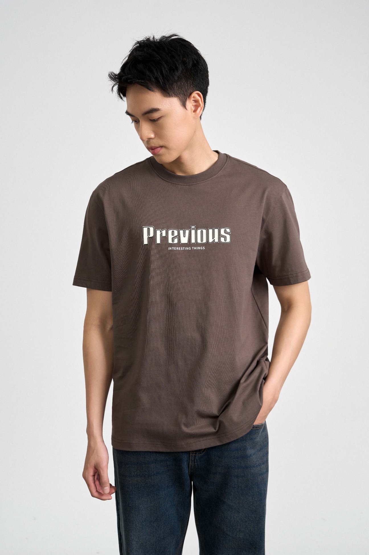Áo Phông Regular Cotton 1323 - Nâu - 2XL
