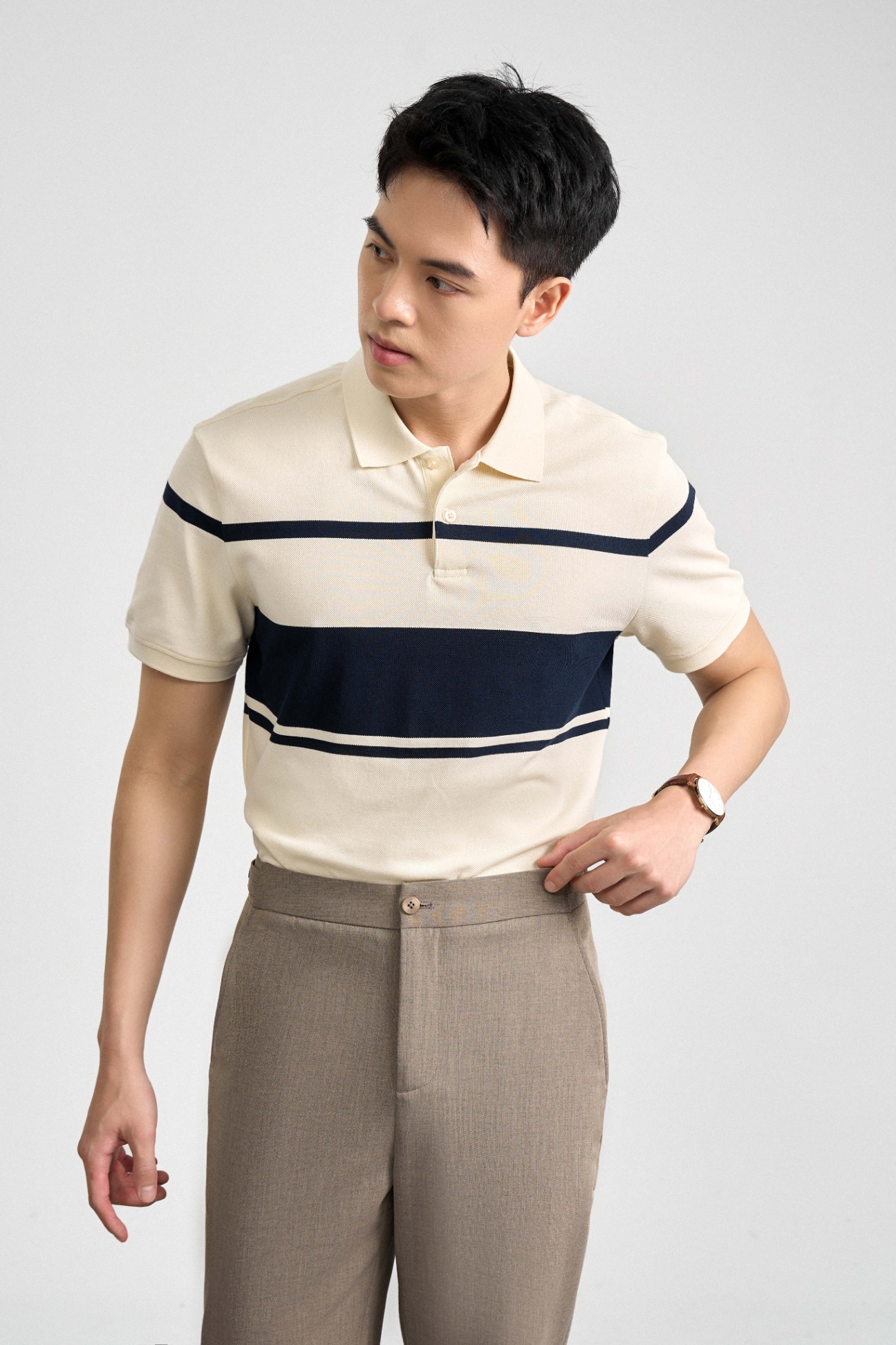 Áo Polo Cổ Đức Regular 2210 - Be - 2XL