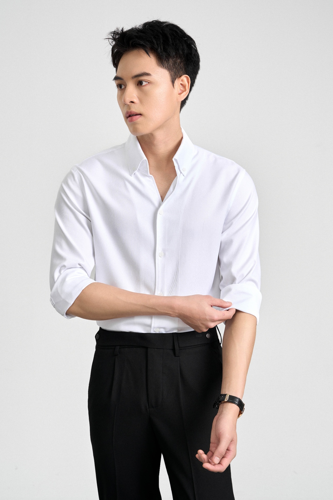 Áo Sơ Mi Cổ Đức Dài Tay Slim 3178