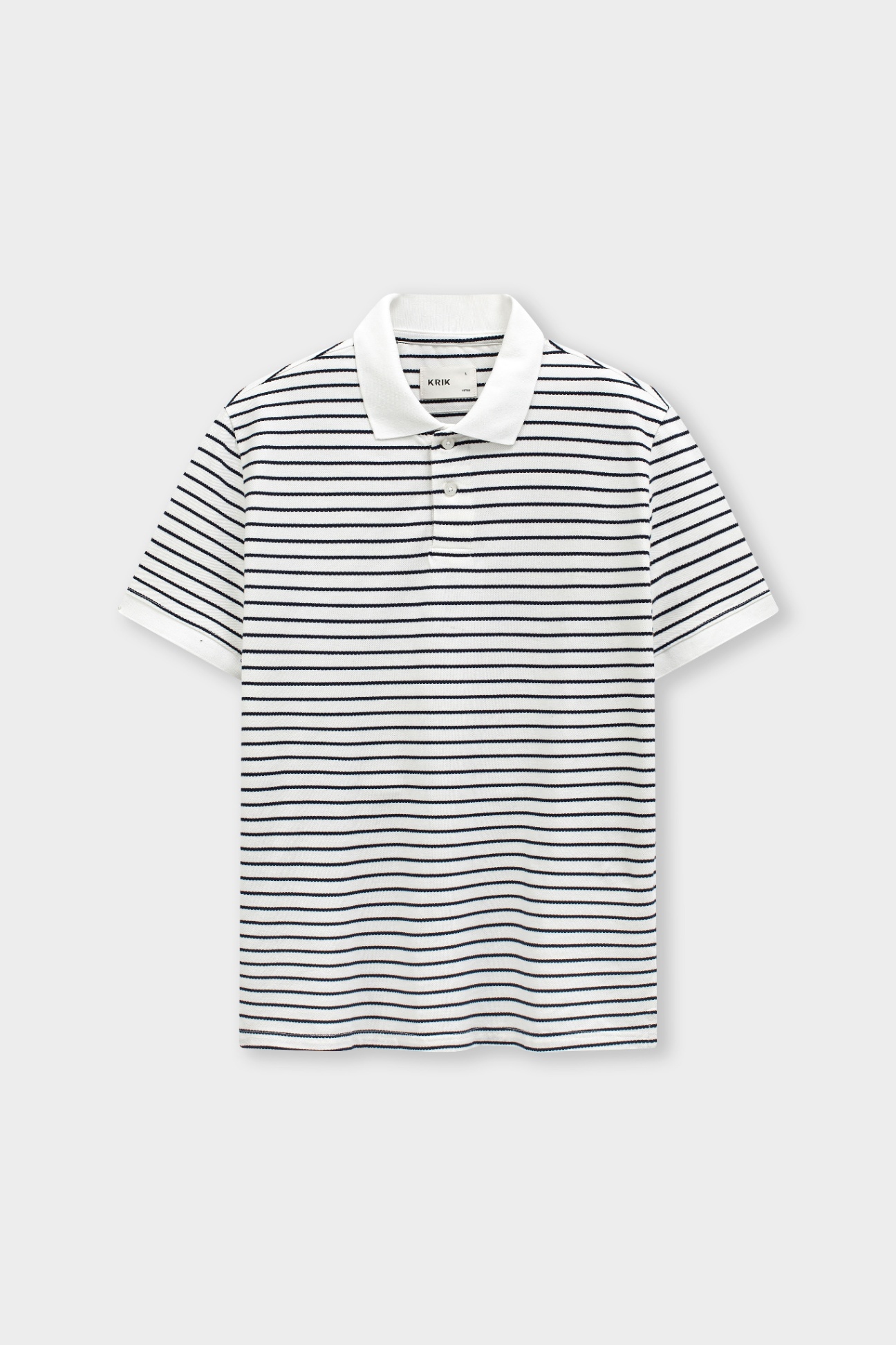 Áo Polo Kẻ Ngang Cổ Đức Fitted 2190
