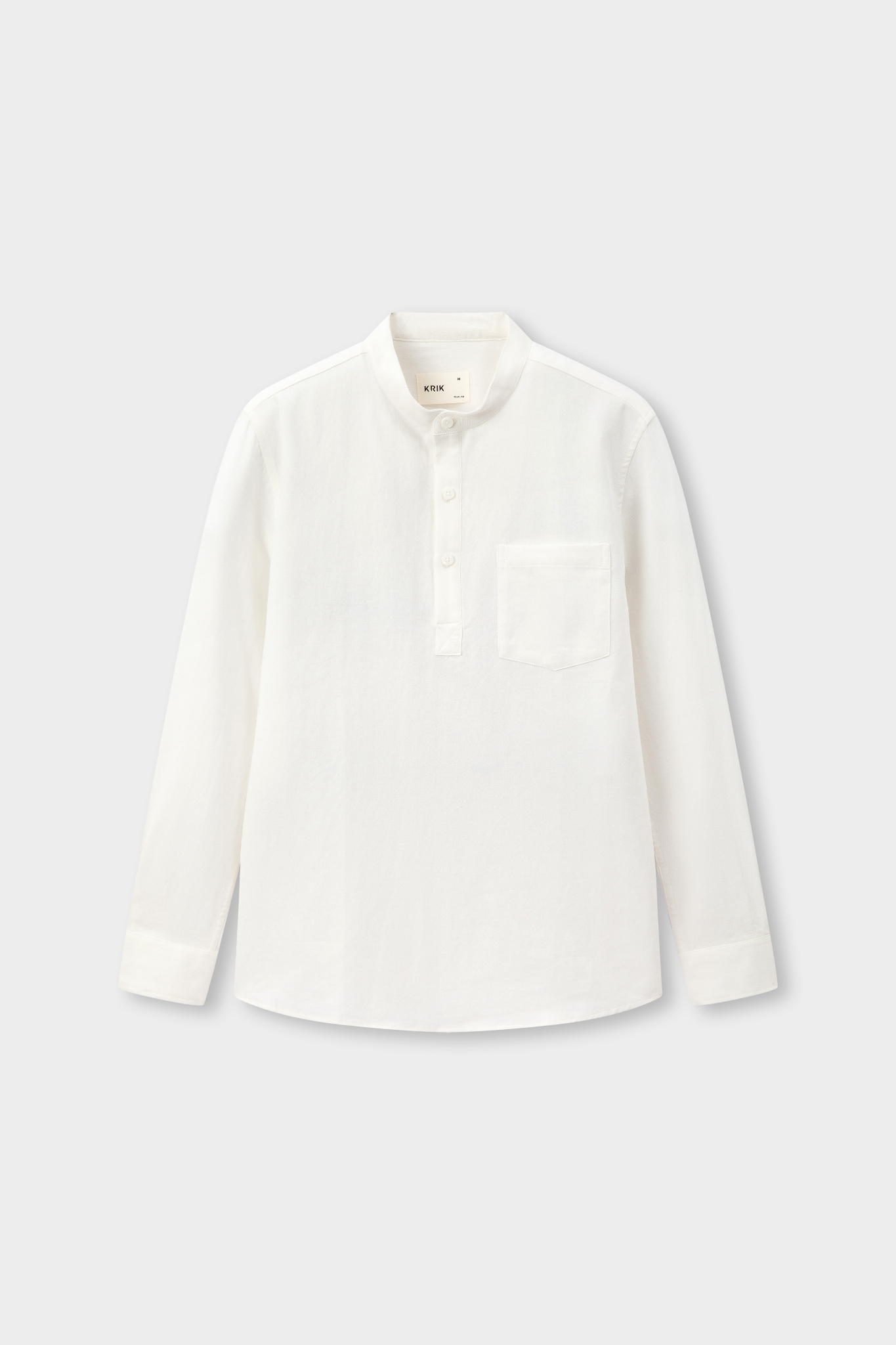Áo Sơ Mi Cổ Tàu Dài Tay Regular 3190 - Trắng - 2XL
