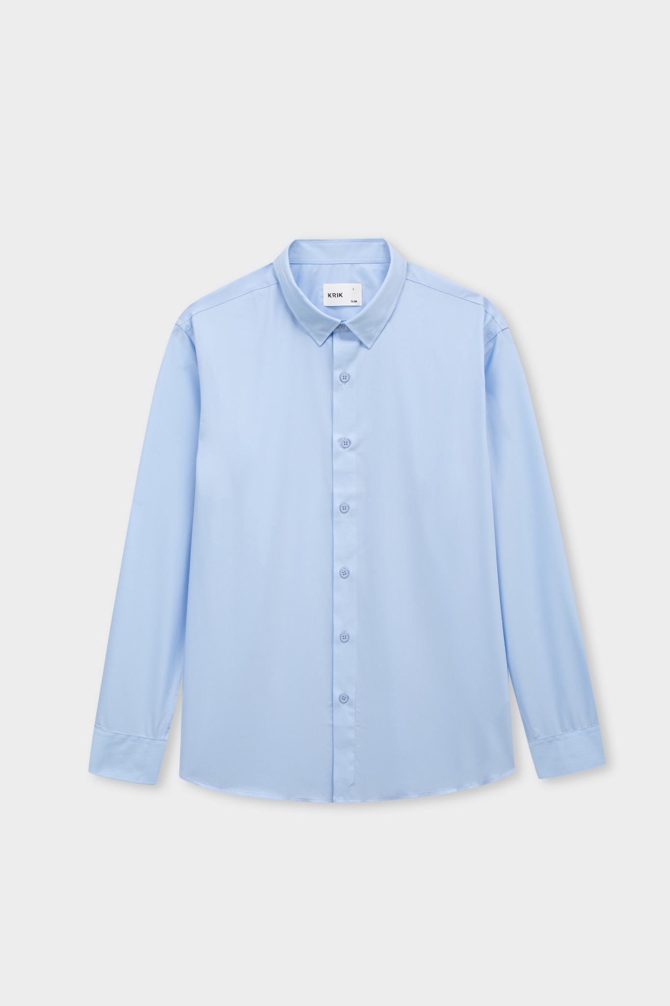 Áo Sơ Mi Cổ Đức Dài Tay Slim 3196 - Xanh - S