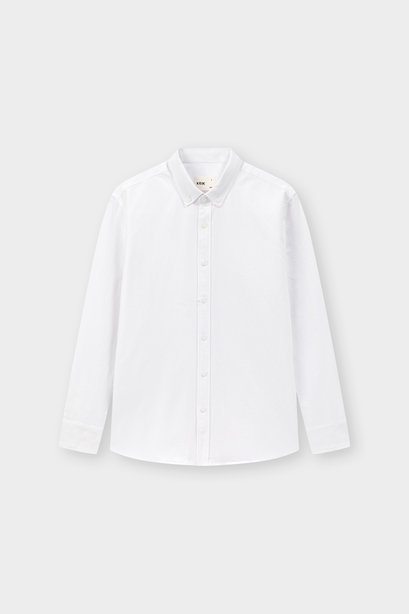 Áo Sơ Mi Cổ Đức Dài Tay Slim Cotton 3236 - Trắng - 2XL