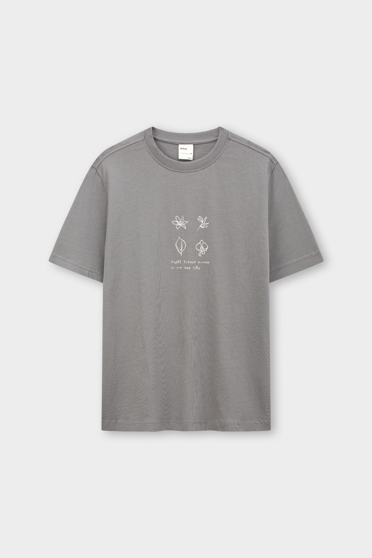 Áo Phông Regular Cotton 1400 - Ghi - 2XL