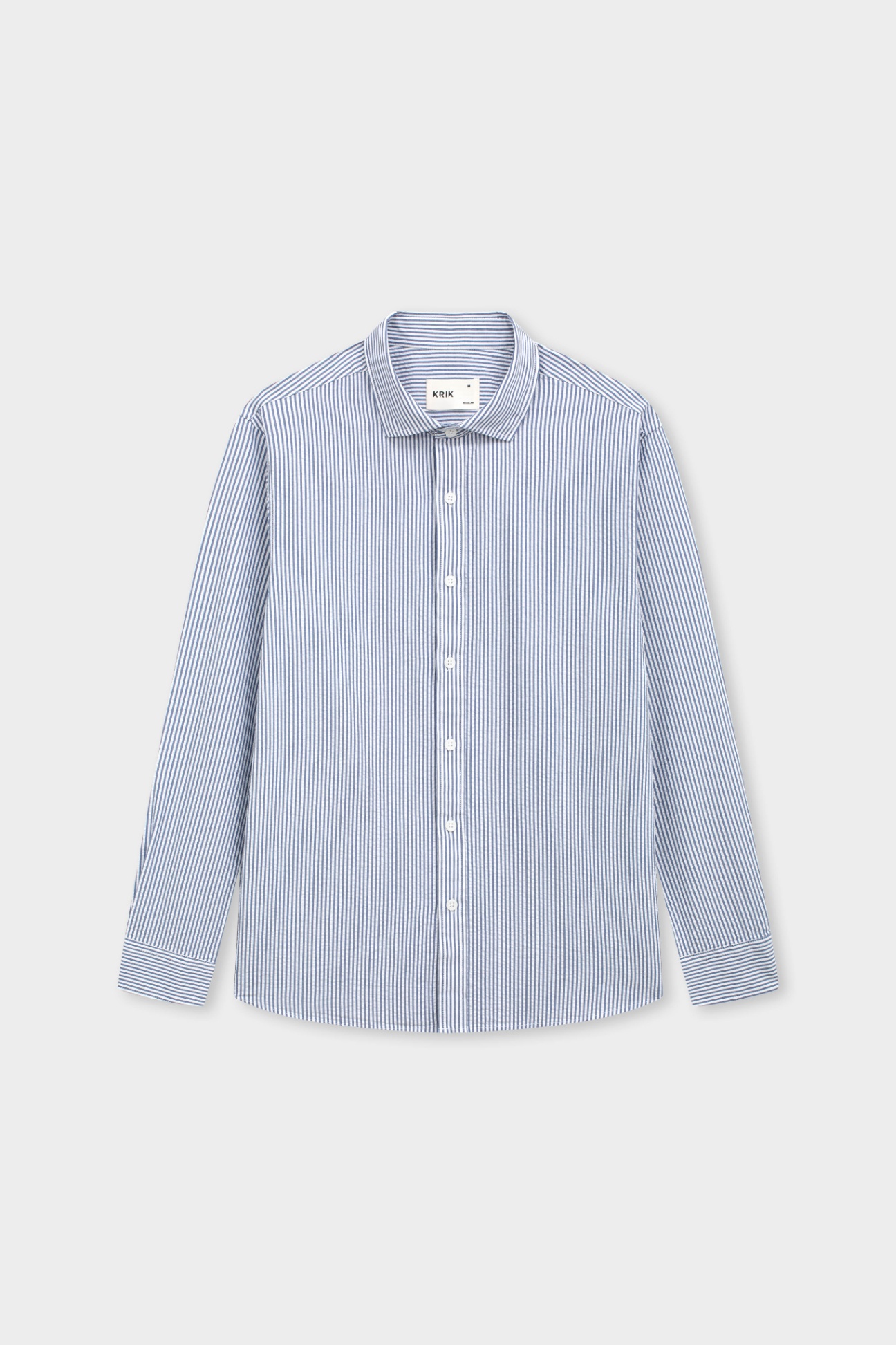 Áo Sơ Mi Cổ Đức Dài Tay Regular Cotton 3220 - Xanh - 2XL