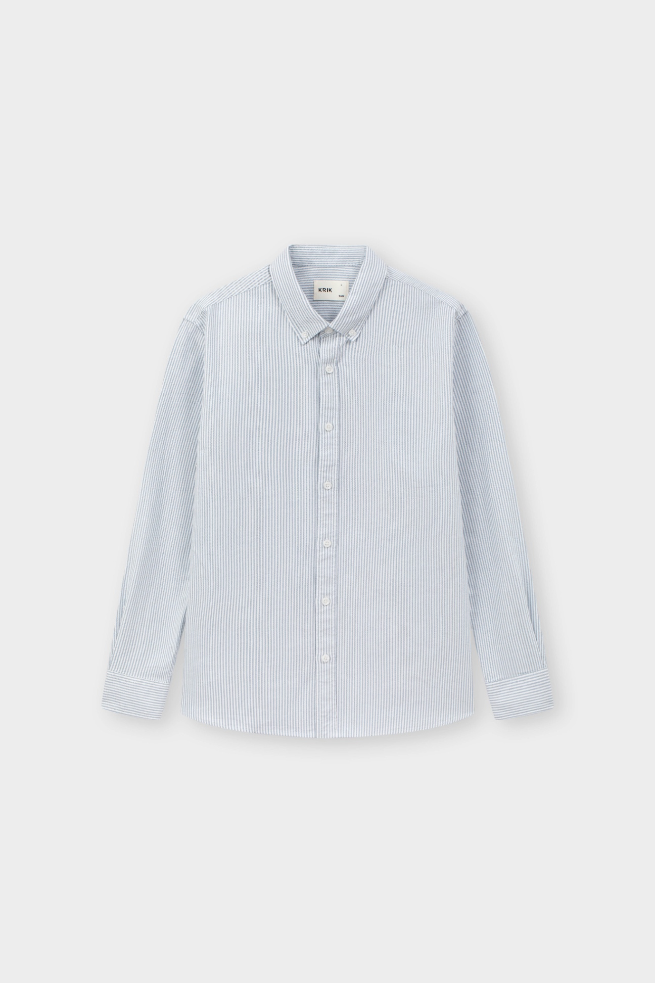 Áo Sơ Mi Kẻ Cổ Đức Dài Tay Slim Cotton 3237