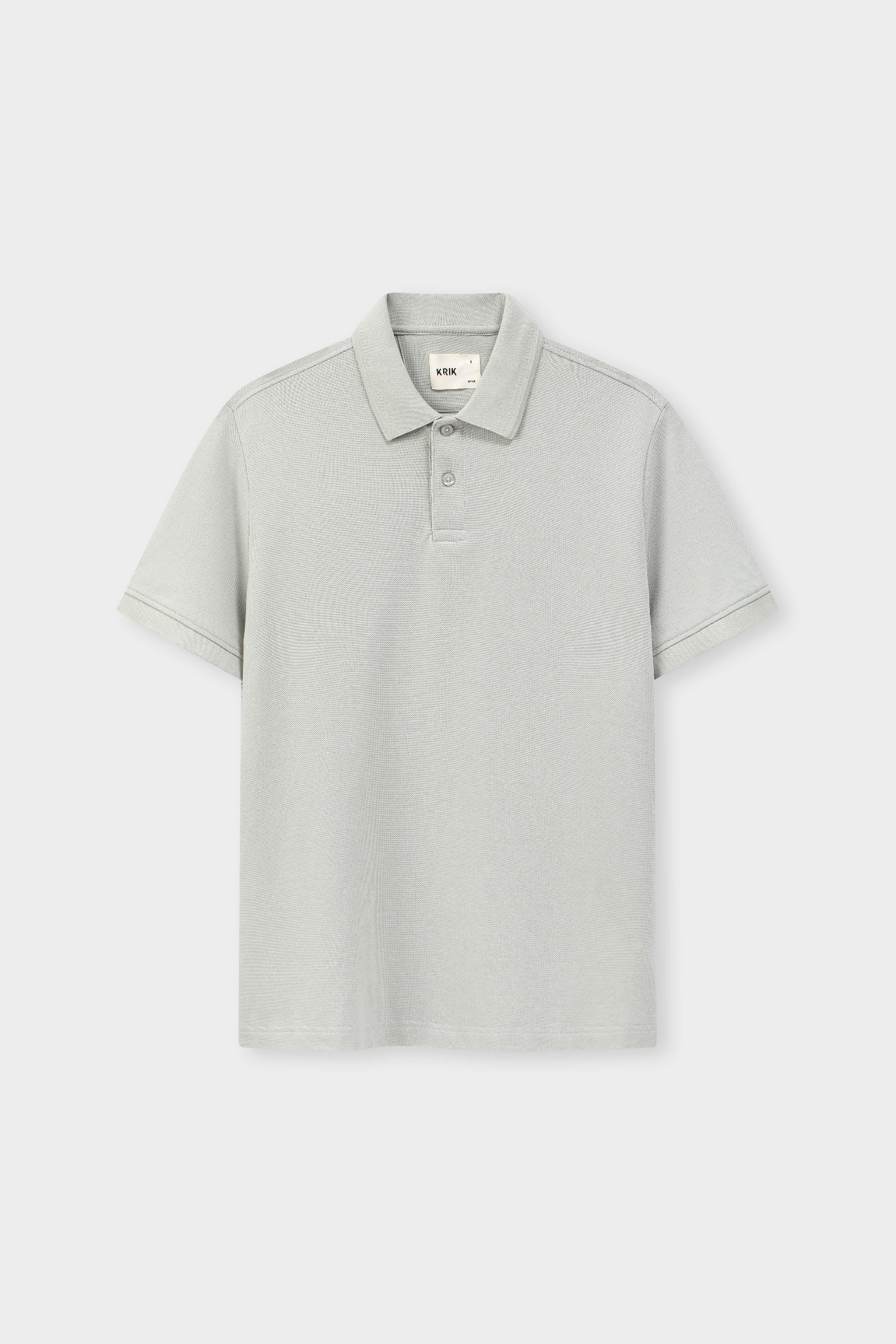 Áo Polo Cổ Đức Fitted Cotton 2231 - Ghi - 2XL