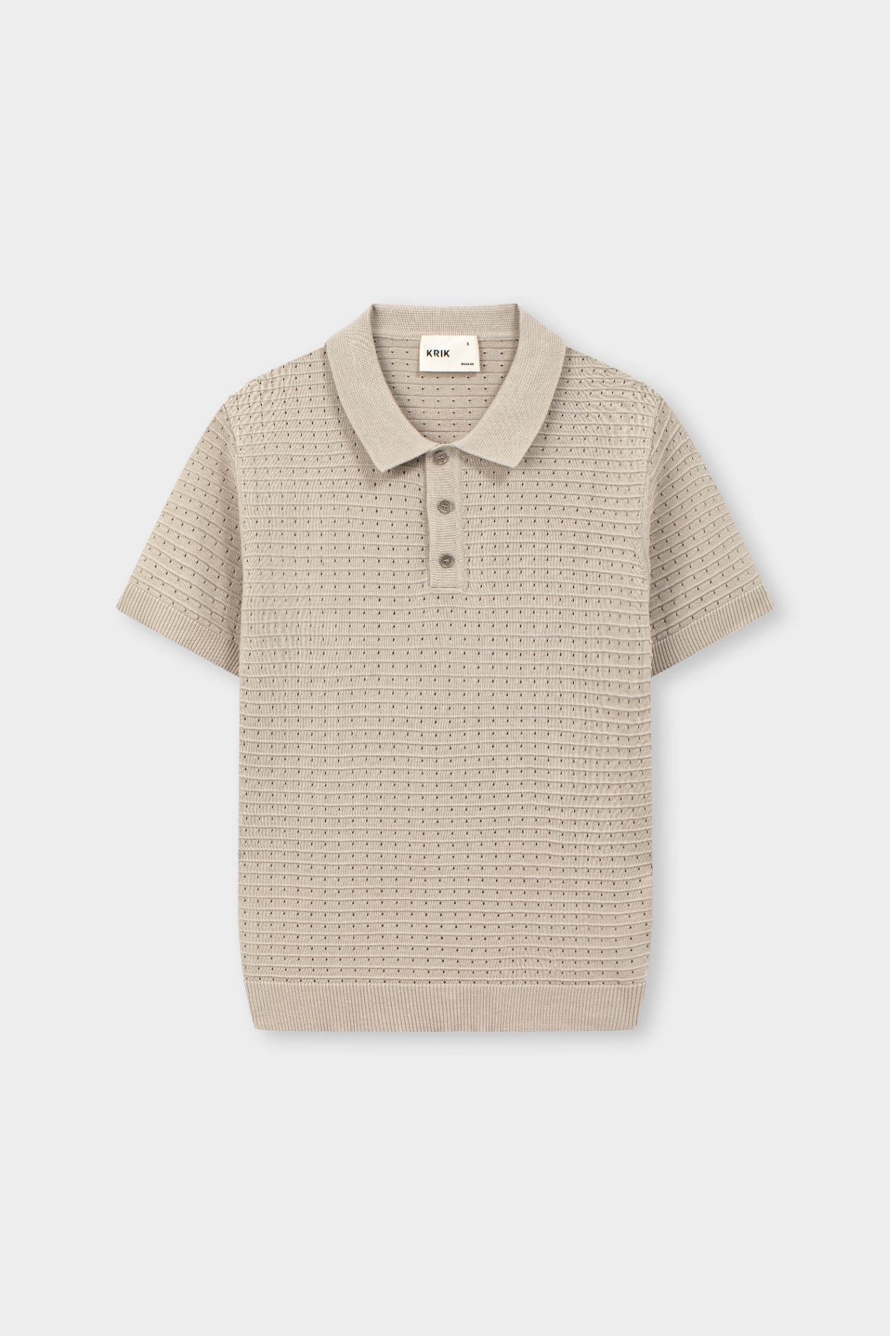 Áo Polo Cổ Đức Regular 2215 - Ghi - 2XL
