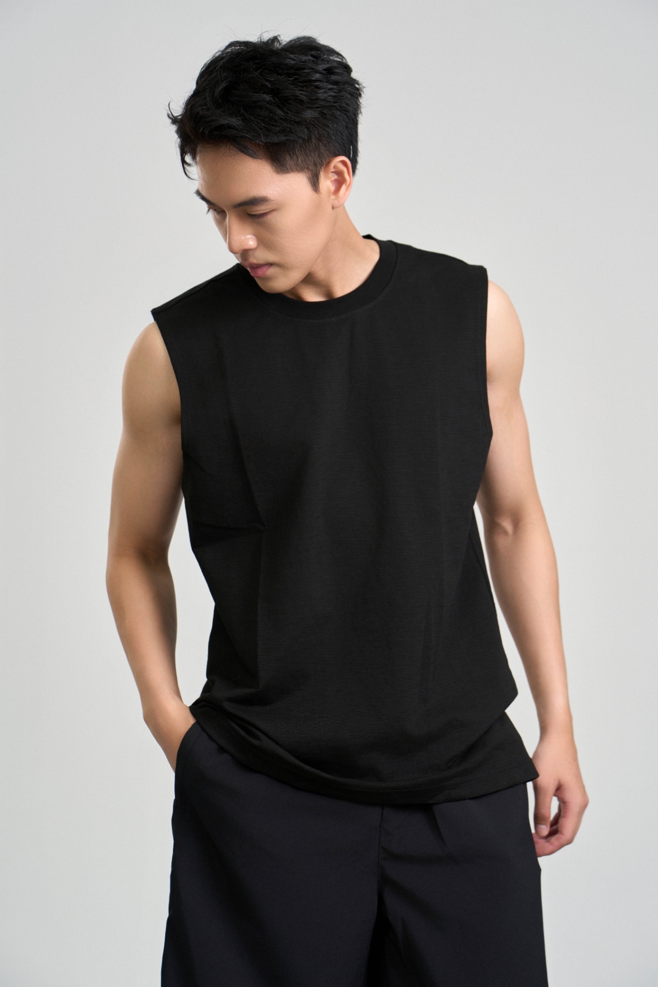 Áo Tanktop Regular 1815 - Đen - 2XL
