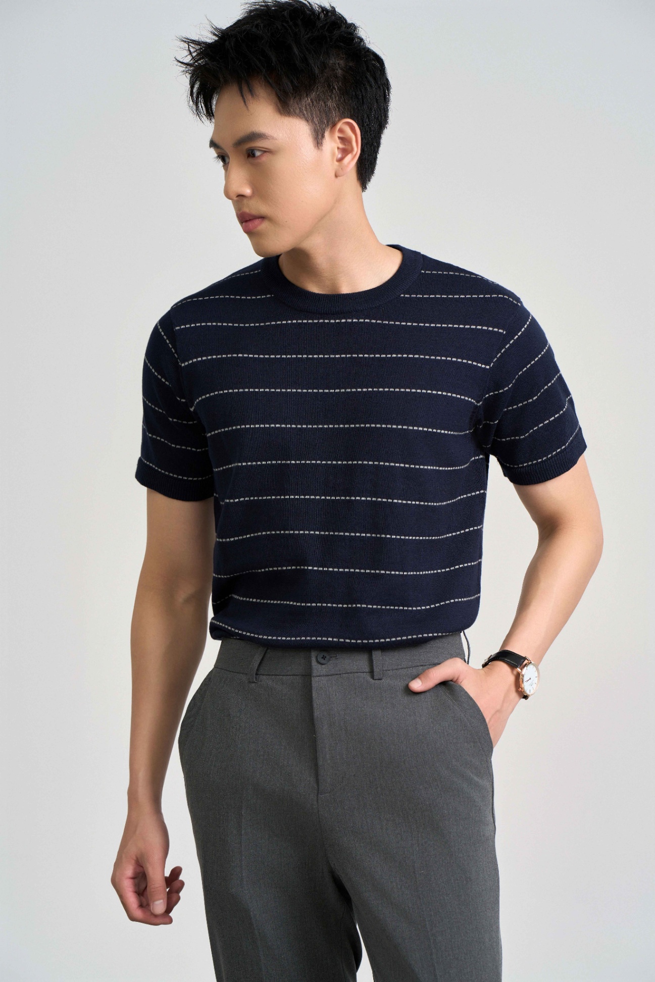 Áo Phông Fitted 1384 - Xanh - S
