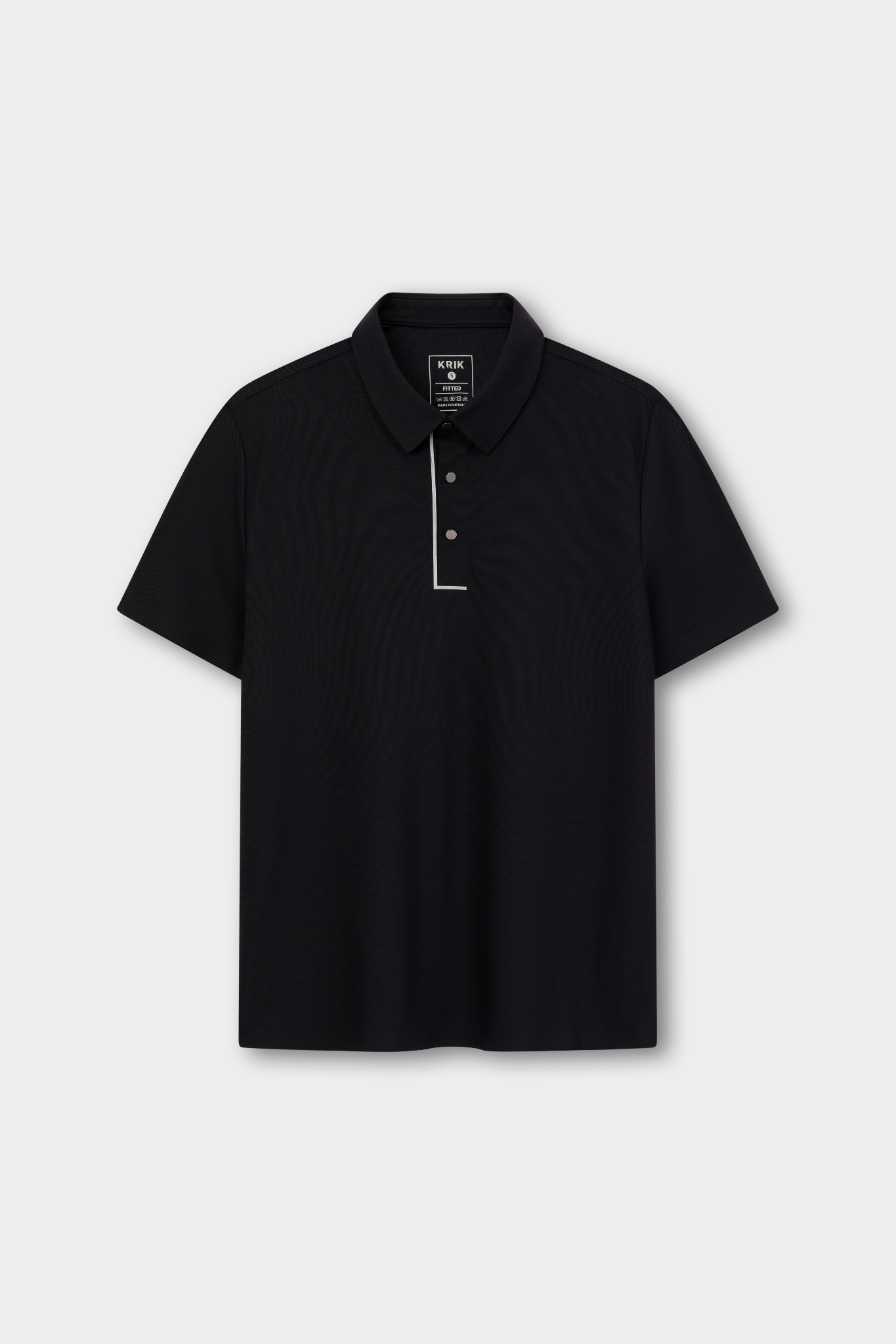 Áo Polo Cổ Đức Fitted 2206 - Đen - 2XL