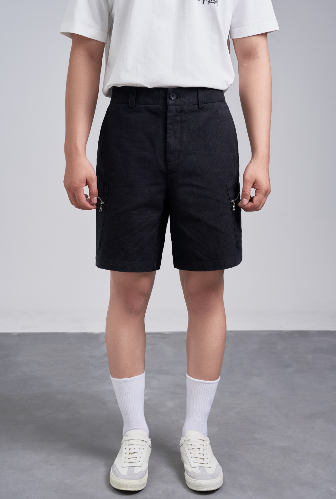 Quần Short Kaki Regular Cotton 8106 - Đen - 2XL