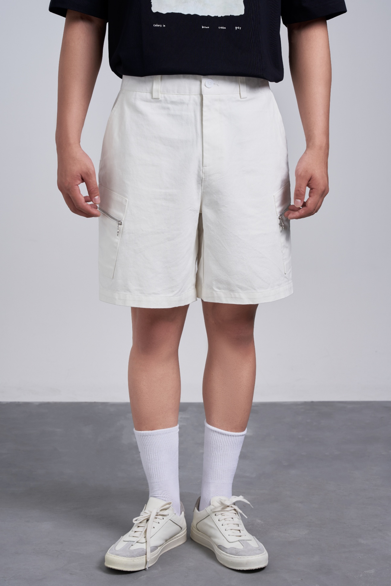 Quần Short Kaki Regular Cotton 8106 - Trắng - 2XL