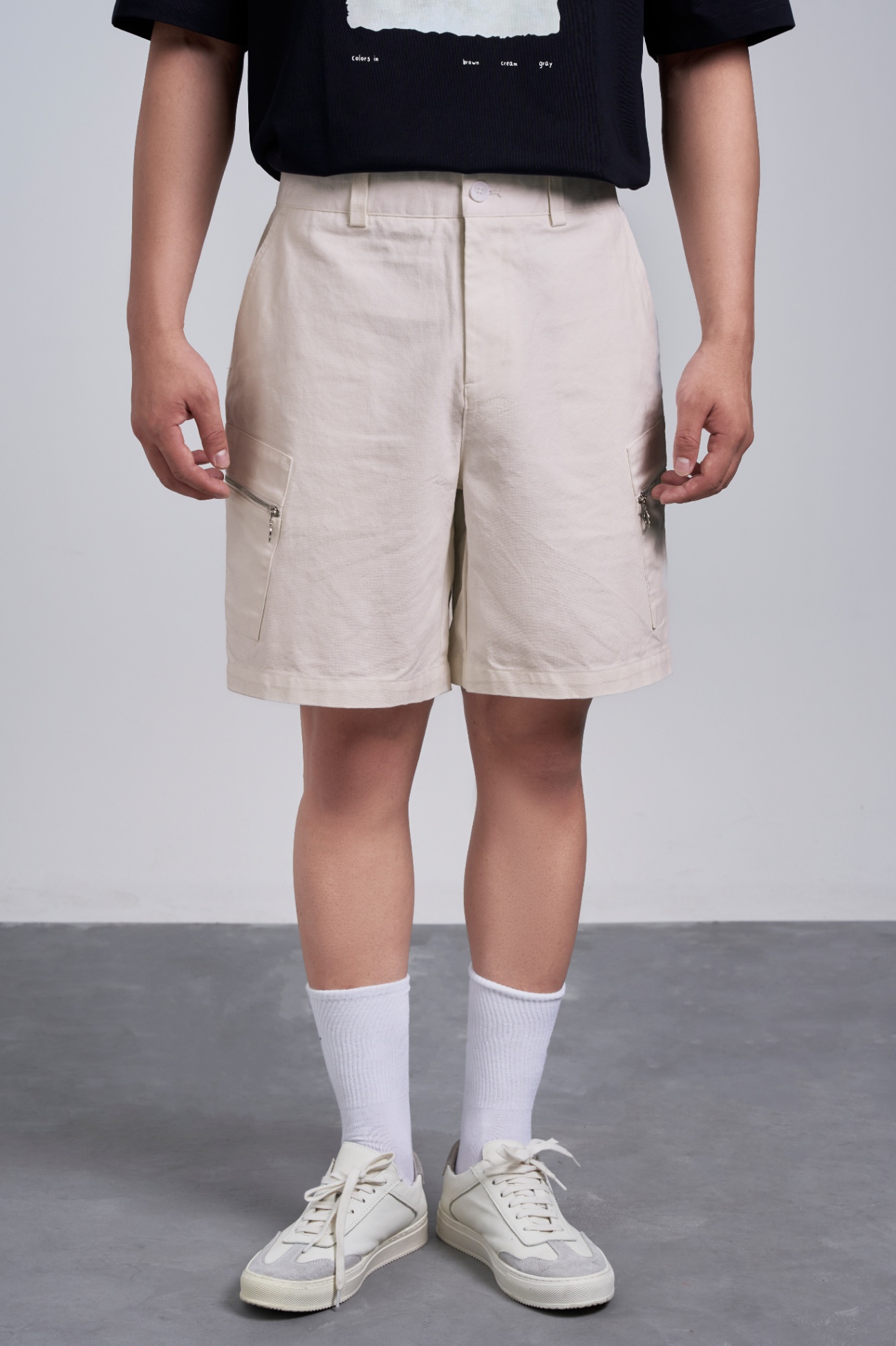 Quần Short Kaki Regular Cotton 8106 - Ghi - 2XL