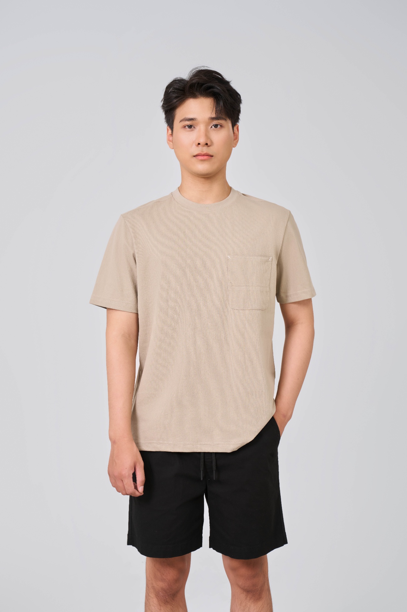 Áo Phông Regular 1378 - Rêu - 2XL